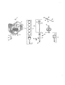 Crankcase Diagram and Parts List for CV22S-67555  Kohler Engine