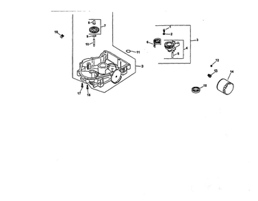 Oil Pan Lubrication Diagram and Parts List for CV22S-75518  Kohler Engine