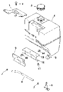 Fuel tank - group 15 Diagram and Parts List for M8ST-301548  Kohler Engine