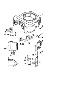 Blower Housing And Baffles Diagram and Parts List for CV22S-67529  Kohler Engine