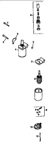 Starting System Diagram and Parts List for CV22S-PS67515  Kohler Engine