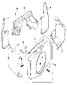 Baffles and shroud Diagram and Parts List for M20QS-49622  Kohler Engine