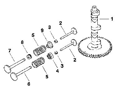 Camshaft & valves - group 4 Diagram and Parts List for MV20S-57514  Kohler Engine