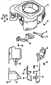 Blower Housing And Baffles Diagram and Parts List for CV22S-PS67515  Kohler Engine