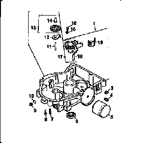 Oil pan/lubrication Diagram and Parts List for CV18S-61555  Kohler Engine