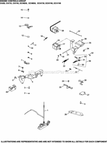 Engine_Controls_Group_9-24-604_Ech630-749 Diagram and Parts List for ECH630-3004  Kohler Engine