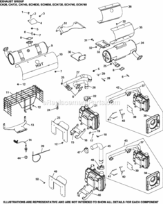 Exhaust_Group_11-24-190_Ech630-749 Diagram and Parts List for ECH630-3004  Kohler Engine