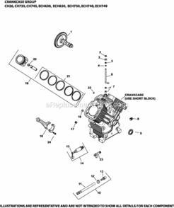 Crankcase_Group_2-24-369_Ech630-749 Diagram and Parts List for ECH730-3039  Kohler Engine