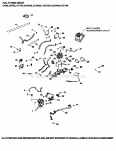 Fuel_System_Group_8-24-868_Ech630-749 Diagram and Parts List for ECH730-3039  Kohler Engine