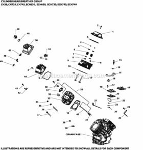 Cylinder_HeadBreather_Group_4-24-733_Ech630-749 Diagram and Parts List for ECH740-3028  Kohler Engine