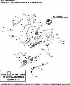 Fuel_System_Group_8-24-919_Ech630-749 Diagram and Parts List for ECH749-3039  Kohler Engine