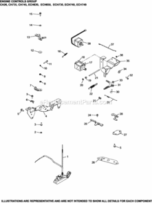 Engine_Controls_Group_9-24-588_Ech630-749 Diagram and Parts List for ECH749-3040  Kohler Engine