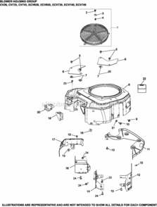 Part Location Diagram of 24027456-S Kohler Housing, Blower