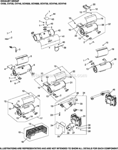 Exhaust_Group_11-24-220_Ecv630-749 Diagram and Parts List for ECV730-3016  Kohler Engine