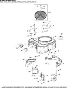Part Location Diagram of 24027513-S Kohler Housing, Blower