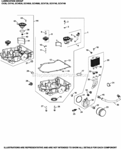 Lubrication_Group_3-24-929_Ecv630-749 Diagram and Parts List for ECV749-3025  Kohler Engine