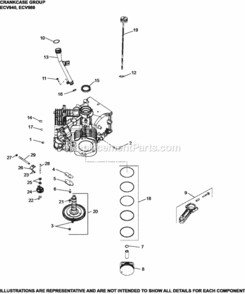 Crankcase_Group_2-62-10_Ecv940-980 Diagram and Parts List for ECV940-2013  Kohler Engine