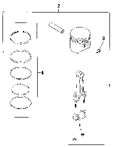Piston & rod - group 22 Diagram and Parts List for M8ST-301549  Kohler Engine