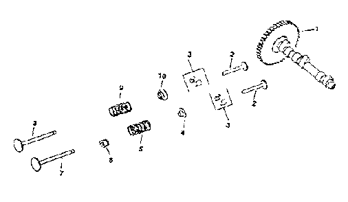 Camshaft & valves Diagram and Parts List for MV18S-24665  Kohler Engine