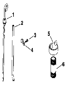 Dipstick Diagram and Parts List for M20QS-49634  Kohler Engine