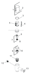 Page A Diagram and Parts List for K-10958  Kohler 