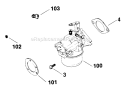 Carburetor_(Cont) Diagram and Parts List for K181-30795  Kohler Engine