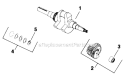 Crankshaft Diagram and Parts List for K301-47541  Kohler Engine
