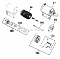 Part Location Diagram of 45-098-03 Kohler Starter - Assembly (High Mount)