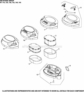 Air_Intake_Group_10-32-15_Kt Diagram and Parts List for KT740-3030  Kohler Engine
