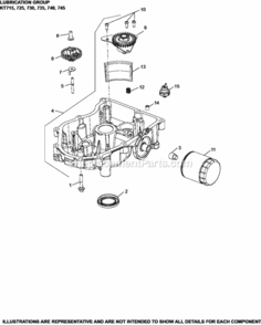 Lubrication_Group_3-32-30_Kt Diagram and Parts List for KT740-3030  Kohler Engine