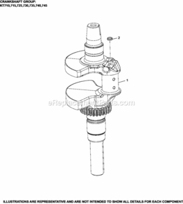 Crankshaft_Group_1-32-13_Kt Diagram and Parts List for KT740-3030  Kohler Engine