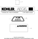 Part Location Diagram of 6611304-S Kohler Decal, Rotating Fan Warning