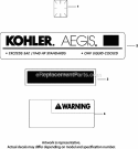 Part Location Diagram of 6611313-S Kohler Label
