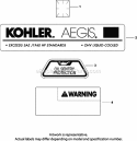 Page F Diagram and Parts List for LH640-3001  Kohler Engine