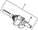 Part Location Diagram of 66014418-S Kohler Crankshaft Non-Thrust Style