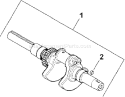 Part Location Diagram of 66014387-S Kohler Crankshaft Non-Thrust Style