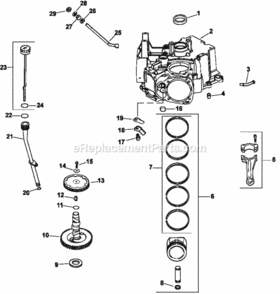 Crankcase_2-66-3 Diagram and Parts List for LV625-831501  Kohler Engine
