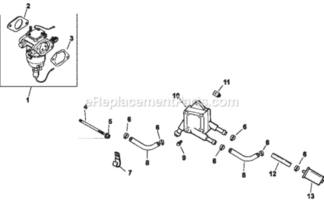 Fuel_System Diagram and Parts List for LV625-831501  Kohler Engine
