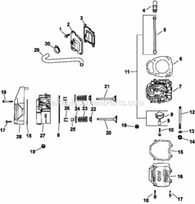 HeadValveBreather Diagram and Parts List for LV625-831501  Kohler Engine