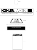 Page F Diagram and Parts List for LV680-0002  Kohler Engine