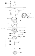 Page U Diagram and Parts List for MV18-58549  Kohler Engine
