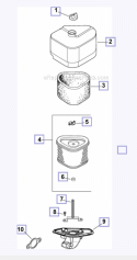 Air IntakeFiltration Diagram and Parts List for PH-XT675  Kohler Engine
