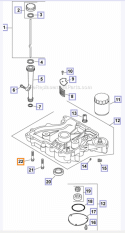 Oil PanLubrication Diagram and Parts List for PH-XT675  Kohler Engine