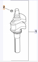 Crankshaft Diagram and Parts List for PH-XT675  Kohler Engine
