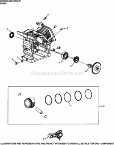 Crankcase_Group_Sh265-3117_Sh265 Diagram and Parts List for SH265-3117  Kohler Engine