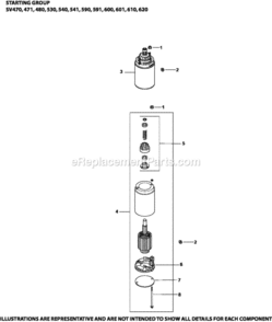 Starting_System_7-20-1_Sv470-620 Diagram and Parts List for SV591-3212  Kohler Engine