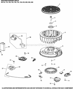 IgnitionCharging_Group_5-32-77_Sv710-840 Diagram and Parts List for SV830-3020  Kohler Engine