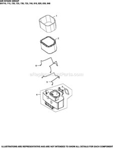 Air_Intake_Group_10-32-5_Sv710-840 Diagram and Parts List for SV830-3020  Kohler Engine