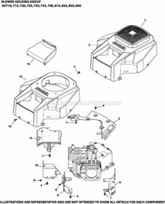 Blower_Housing_And_Baffles_6-32-6_Sv710-840 Diagram and Parts List for SV830-3020  Kohler Engine