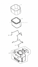 Air Intake Group Diagram and Parts List for SV710  Kohler Engine